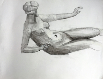 drawing of a sculpture